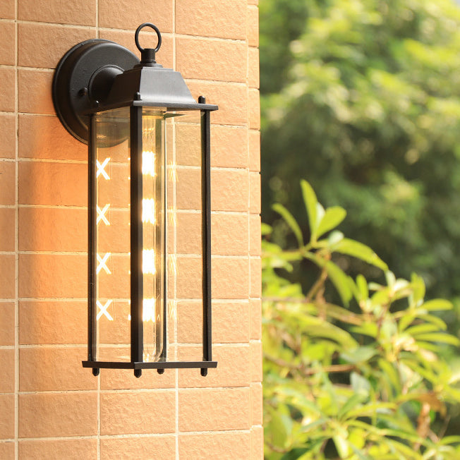 Lampe murale moderne minimaliste en verre rectangulaire carré rond en aluminium à 1 lumière pour jardin 