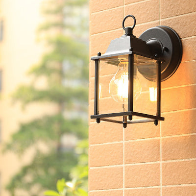 Lampe murale moderne minimaliste en verre rectangulaire carré rond en aluminium à 1 lumière pour jardin 