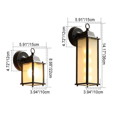 Lampe murale moderne minimaliste en verre rectangulaire carré rond en aluminium à 1 lumière pour jardin 