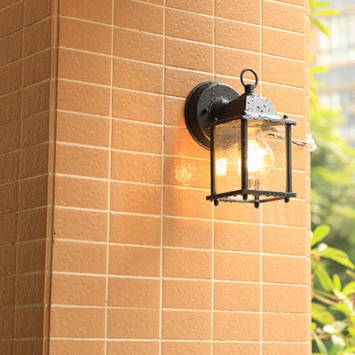 Lampe murale moderne minimaliste en verre rectangulaire carré rond en aluminium à 1 lumière pour jardin 