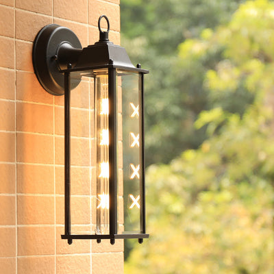Lampe murale moderne minimaliste en verre rectangulaire carré rond en aluminium à 1 lumière pour jardin 