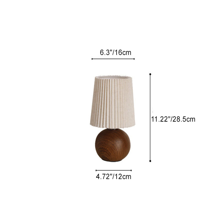 Moderne minimalistische zylindrische konische Stoff-Keramik-Tischlampe mit 1 Licht für das Schlafzimmer 