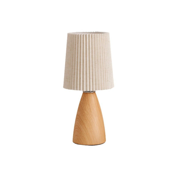 Moderne minimalistische zylindrische konische Stoff-Keramik-Tischlampe mit 1 Licht für das Schlafzimmer 