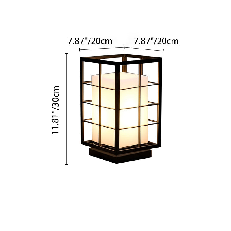 Lumière de paysage extérieure LED en acier inoxydable acrylique carré squelette rectangle de simplicité moderne pour jardin 