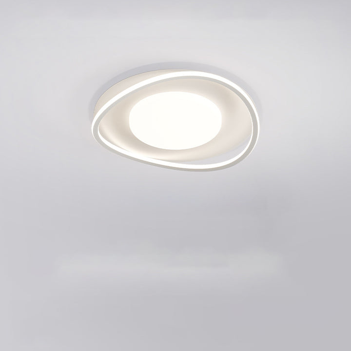 Moderne minimalistische ovale gebogene runde Silikon-Aluminium-LED-Deckenleuchte für das Wohnzimmer 