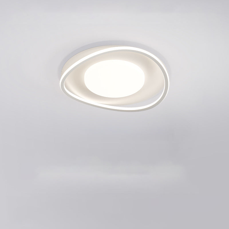 Luz de techo LED empotrada de aluminio de silicona redonda ovalada curva minimalista moderna para sala de estar 