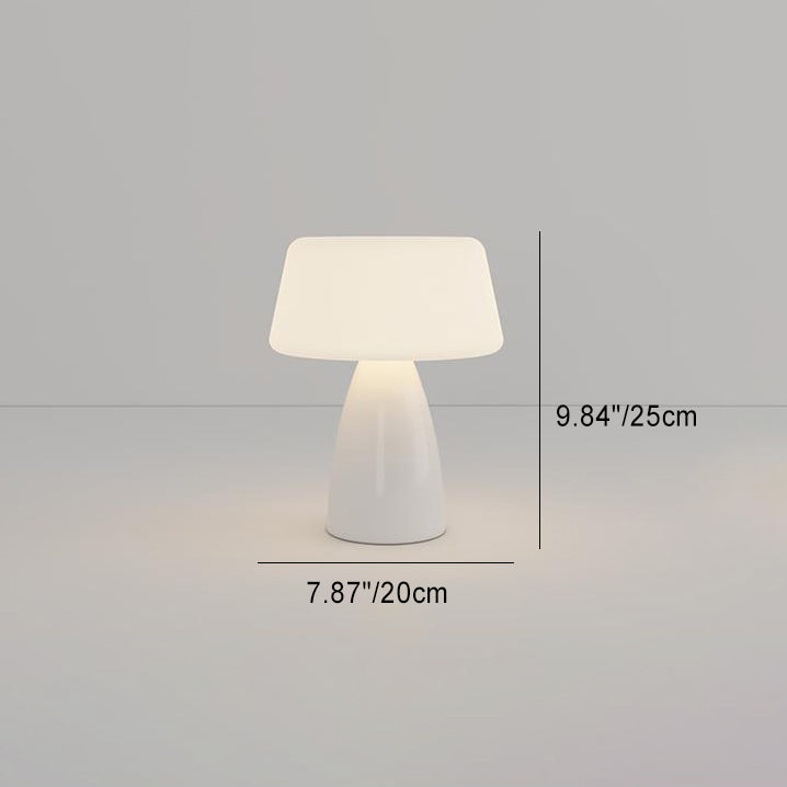 Moderne minimalistische runde Zylinder Pilz Rundkugel PE Keramik LED Tischlampe für das Schlafzimmer 