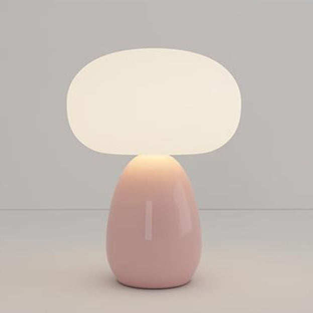 Moderne minimalistische runde Zylinder Pilz Rundkugel PE Keramik LED Tischlampe für das Schlafzimmer 