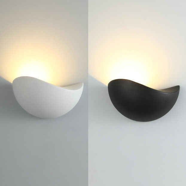 Aplique de pared LED de aluminio impermeable con triángulo minimalista moderno, nido de pájaro, medio círculo para patio exterior 