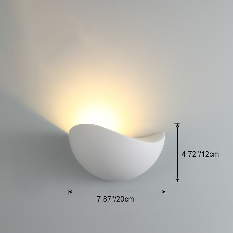 Aplique de pared LED de aluminio impermeable con triángulo minimalista moderno, nido de pájaro, medio círculo para patio exterior 