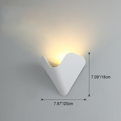 Aplique de pared LED de aluminio impermeable con triángulo minimalista moderno, nido de pájaro, medio círculo para patio exterior 