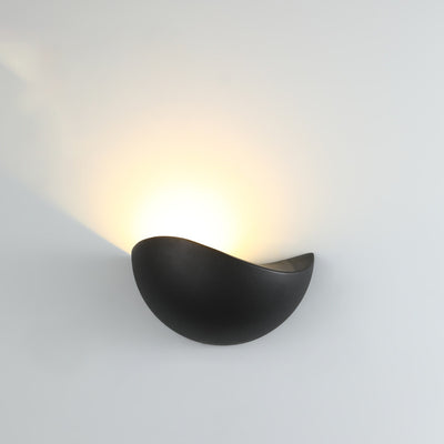 Aplique de pared LED de aluminio impermeable con triángulo minimalista moderno, nido de pájaro, medio círculo para patio exterior 