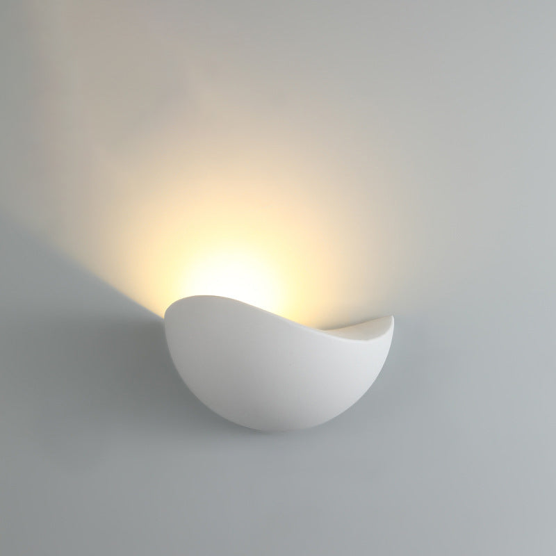 Aplique de pared LED de aluminio impermeable con triángulo minimalista moderno, nido de pájaro, medio círculo para patio exterior 