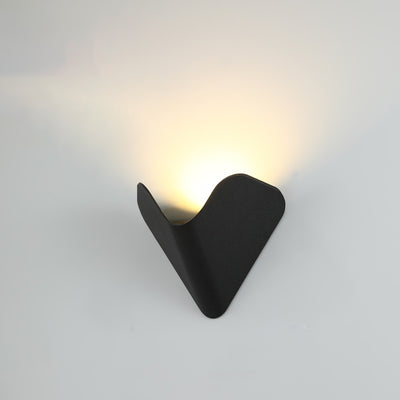 Aplique de pared LED de aluminio impermeable con triángulo minimalista moderno, nido de pájaro, medio círculo para patio exterior 