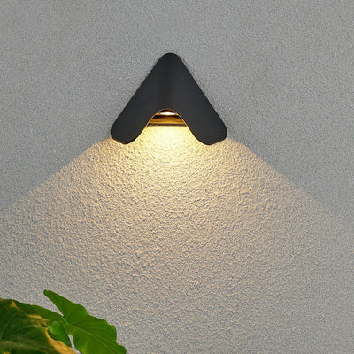Aplique de pared LED de aluminio impermeable con triángulo minimalista moderno, nido de pájaro, medio círculo para patio exterior 