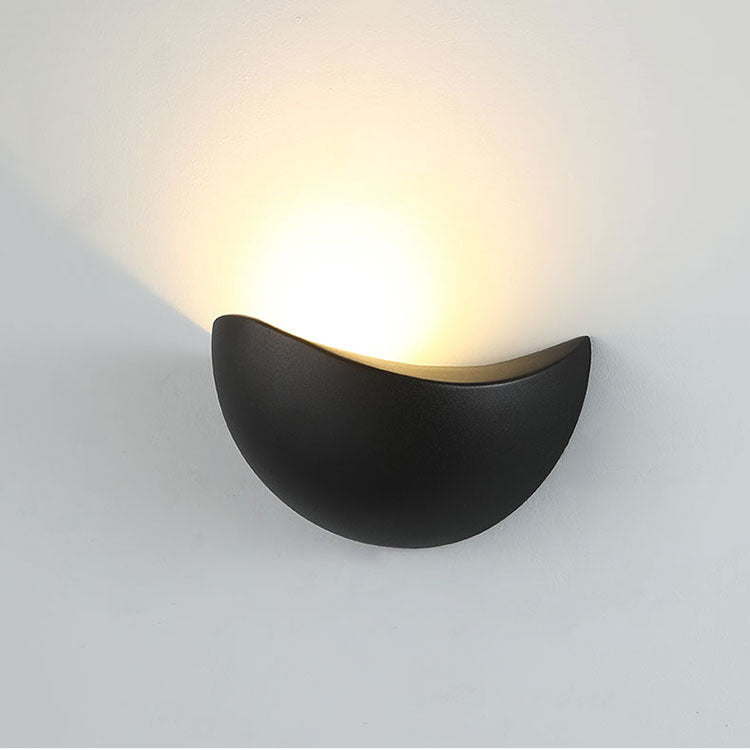 Aplique de pared LED de aluminio impermeable con triángulo minimalista moderno, nido de pájaro, medio círculo para patio exterior 