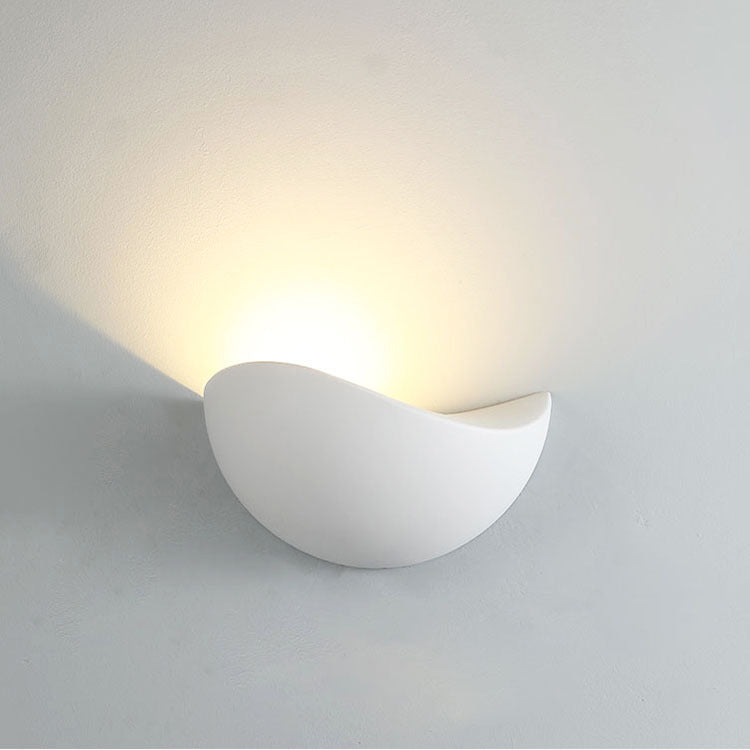 Aplique de pared LED de aluminio impermeable con triángulo minimalista moderno, nido de pájaro, medio círculo para patio exterior 