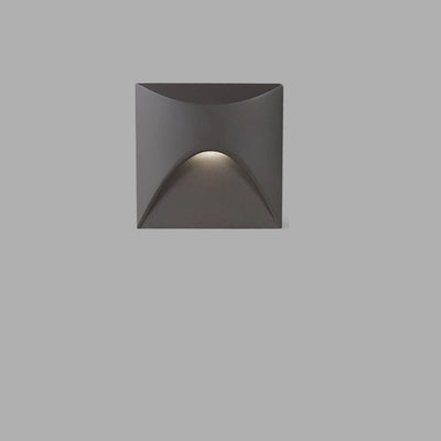 Applique Murale LED en Aluminium Imperméable Carré Rond Simplicité Moderne pour Patio Extérieur 