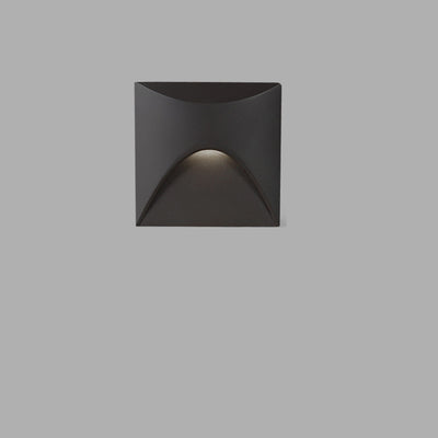 Applique Murale LED en Aluminium Imperméable Carré Rond Simplicité Moderne pour Patio Extérieur 