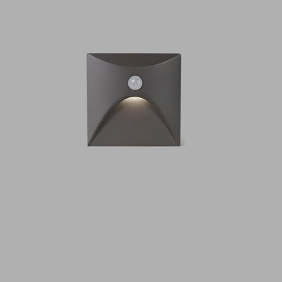 Applique Murale LED en Aluminium Imperméable Carré Rond Simplicité Moderne pour Patio Extérieur 