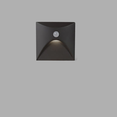 Applique Murale LED en Aluminium Imperméable Carré Rond Simplicité Moderne pour Patio Extérieur 
