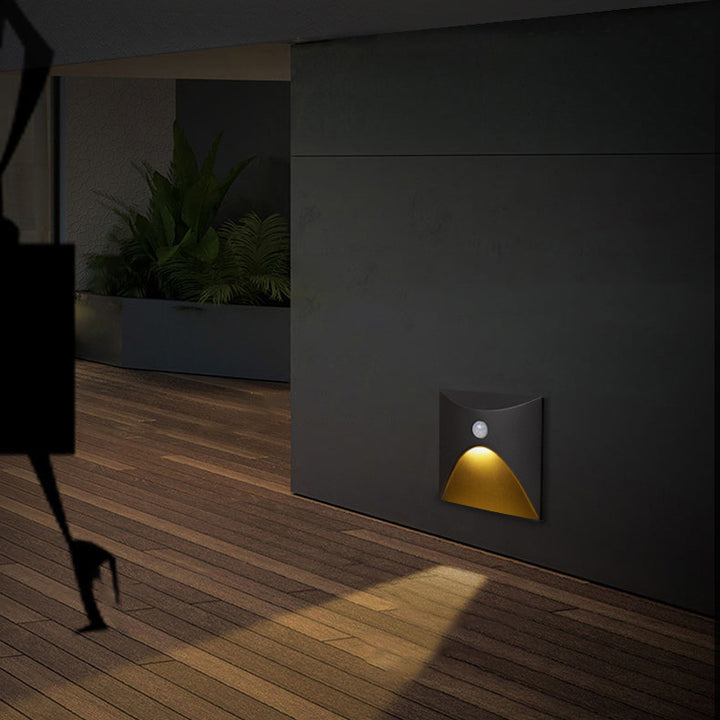 Moderne Schlichtheit Runde Quadratische Wasserdichte Aluminium LED Wandleuchte Für Außenpatio 