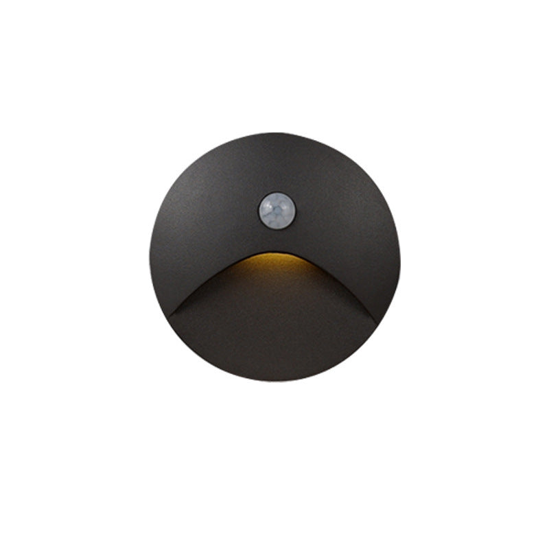 Applique Murale LED en Aluminium Imperméable Carré Rond Simplicité Moderne pour Patio Extérieur 
