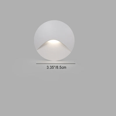 Applique Murale LED en Aluminium Imperméable Carré Rond Simplicité Moderne pour Patio Extérieur 