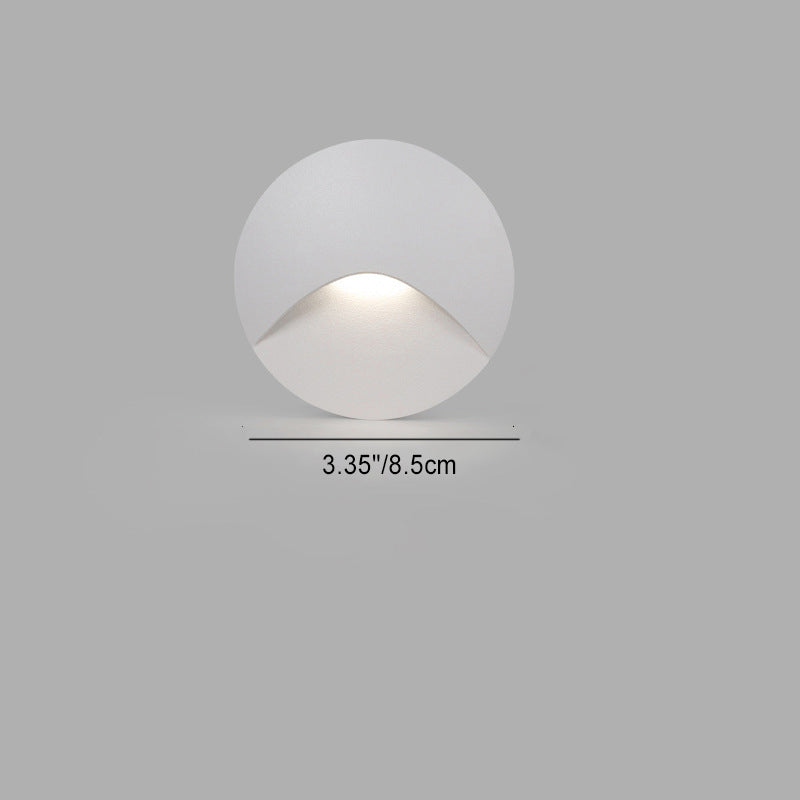 Applique Murale LED en Aluminium Imperméable Carré Rond Simplicité Moderne pour Patio Extérieur 