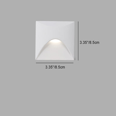 Applique Murale LED en Aluminium Imperméable Carré Rond Simplicité Moderne pour Patio Extérieur 