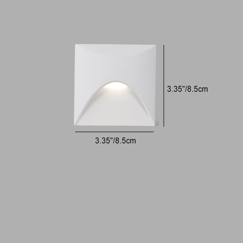 Applique Murale LED en Aluminium Imperméable Carré Rond Simplicité Moderne pour Patio Extérieur 