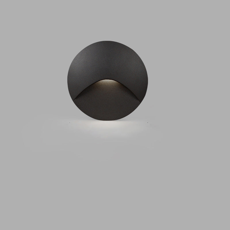 Applique Murale LED en Aluminium Imperméable Carré Rond Simplicité Moderne pour Patio Extérieur 
