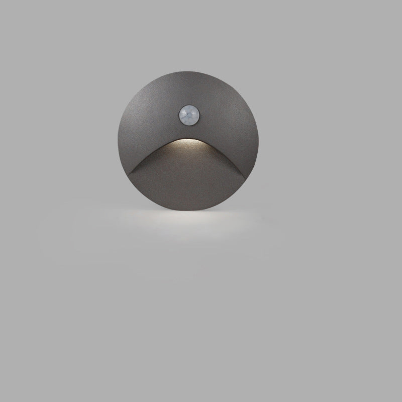 Applique Murale LED en Aluminium Imperméable Carré Rond Simplicité Moderne pour Patio Extérieur 