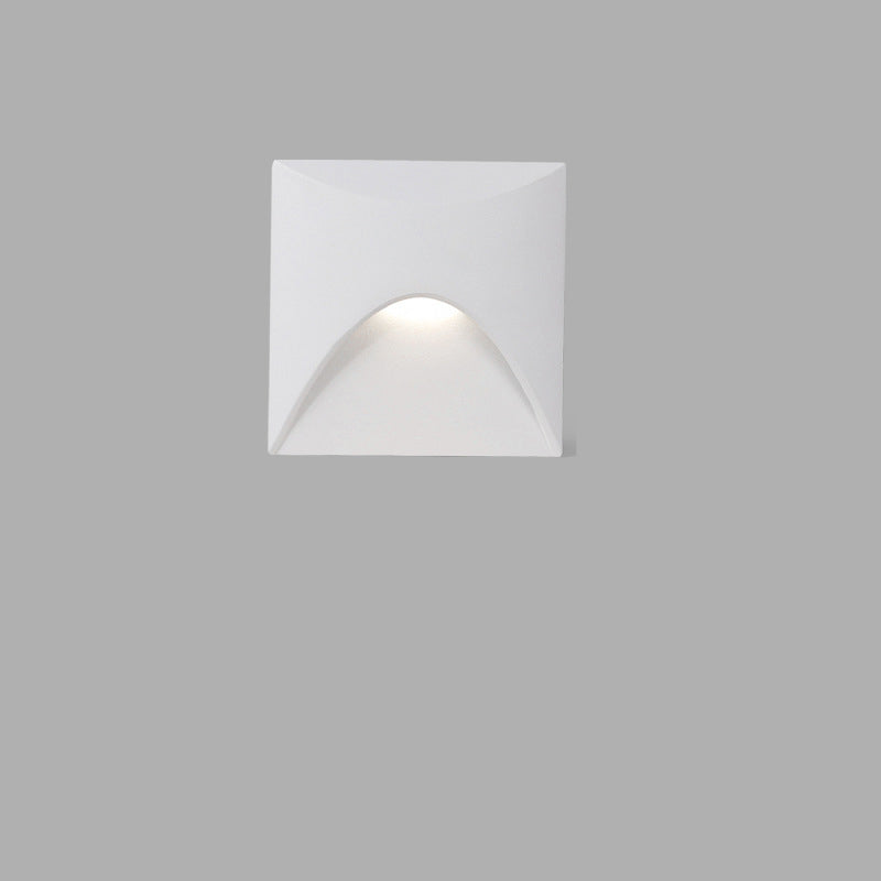 Applique Murale LED en Aluminium Imperméable Carré Rond Simplicité Moderne pour Patio Extérieur 