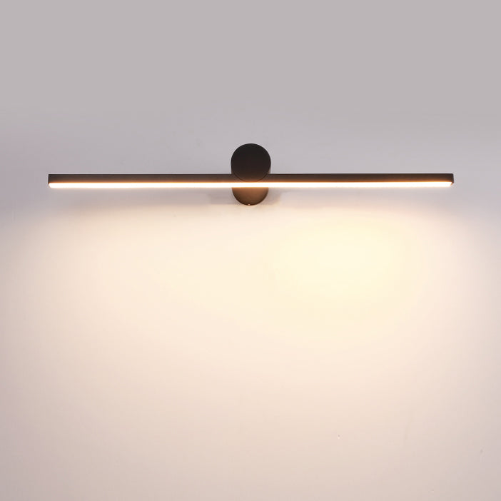 Modern Minimalist Long Round PVC Metal LED Wall Sconce Lamp For Living Room