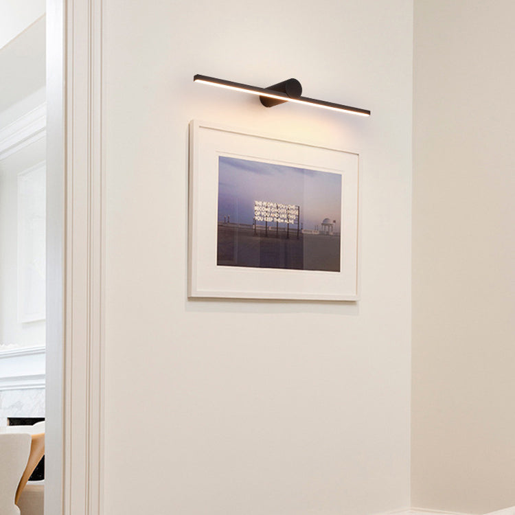 مصباح حائط LED معدني دائري طويل حديث بتصميم بسيط من PVC لغرفة المعيشة 
