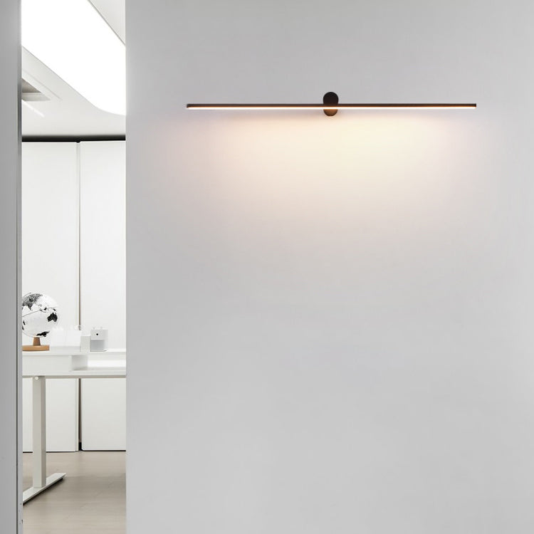 مصباح حائط LED معدني دائري طويل حديث بتصميم بسيط من PVC لغرفة المعيشة 