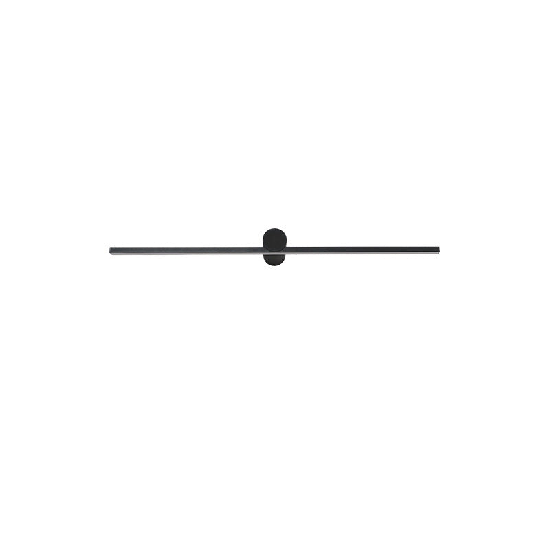 Modern Minimalist Long Round PVC Metal LED Wall Sconce Lamp For Living Room