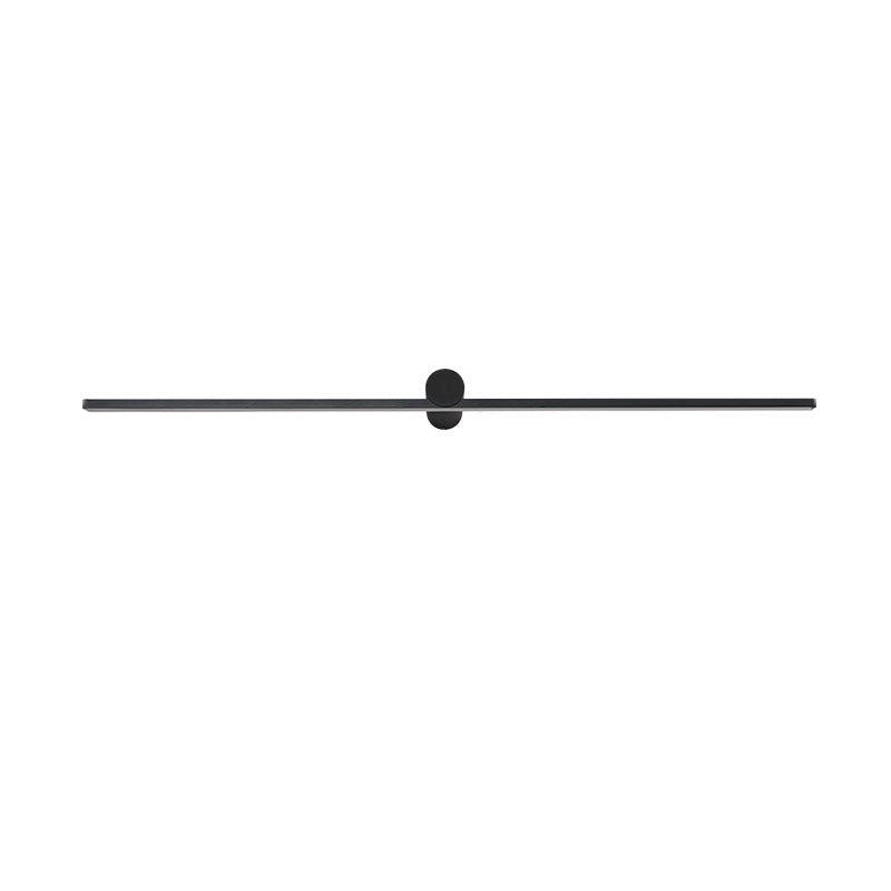 Modern Minimalist Long Round PVC Metal LED Wall Sconce Lamp For Living Room