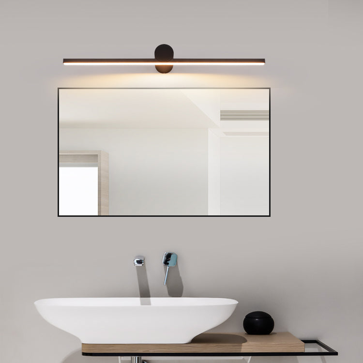Modern Minimalist Long Round PVC Metal LED Wall Sconce Lamp For Living Room