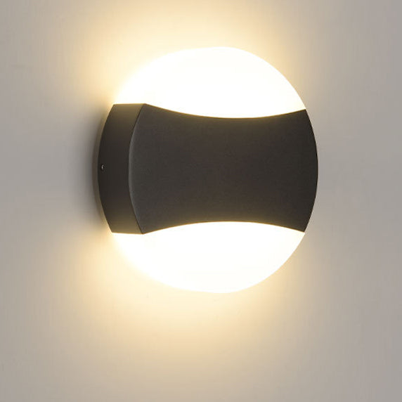 Lámpara de Aplique de Pared LED de Acrílico y Aluminio Moderno Minimalista Triángulo Semicírculo Redondo para Patio Exterior 
