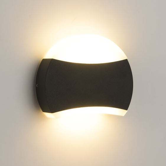 Lámpara de Aplique de Pared LED de Acrílico y Aluminio Moderno Minimalista Triángulo Semicírculo Redondo para Patio Exterior 