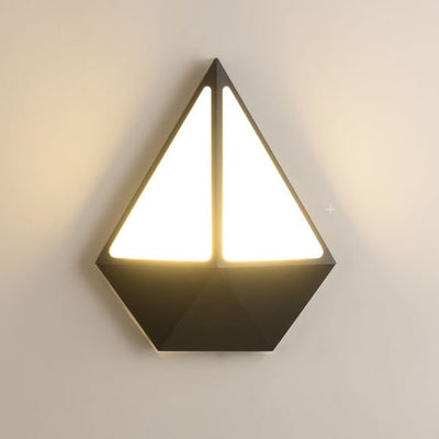 Lámpara de Aplique de Pared LED de Acrílico y Aluminio Moderno Minimalista Triángulo Semicírculo Redondo para Patio Exterior 