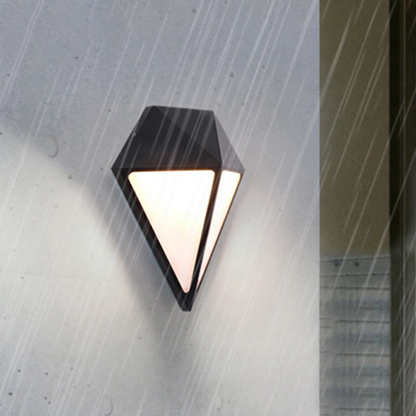 Lámpara de Aplique de Pared LED de Acrílico y Aluminio Moderno Minimalista Triángulo Semicírculo Redondo para Patio Exterior 