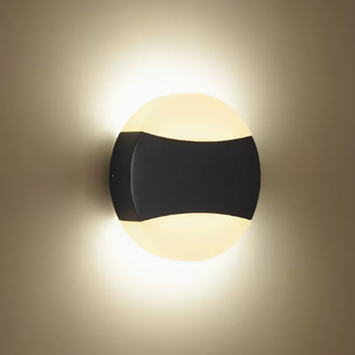 Lámpara de Aplique de Pared LED de Acrílico y Aluminio Moderno Minimalista Triángulo Semicírculo Redondo para Patio Exterior 