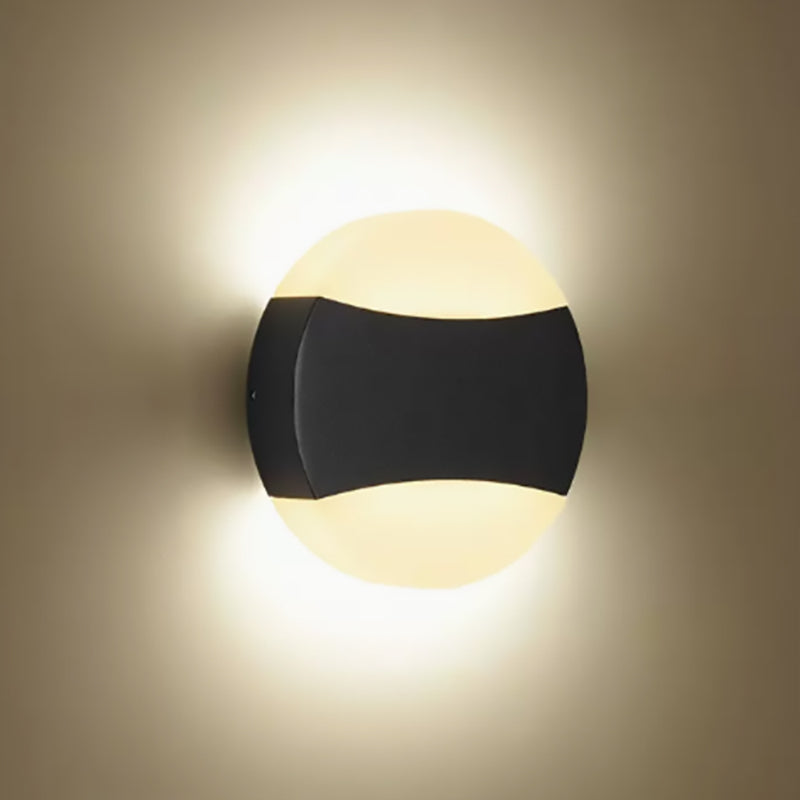 Lámpara de Aplique de Pared LED de Acrílico y Aluminio Moderno Minimalista Triángulo Semicírculo Redondo para Patio Exterior 