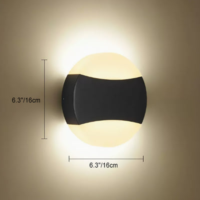 Lámpara de Aplique de Pared LED de Acrílico y Aluminio Moderno Minimalista Triángulo Semicírculo Redondo para Patio Exterior 