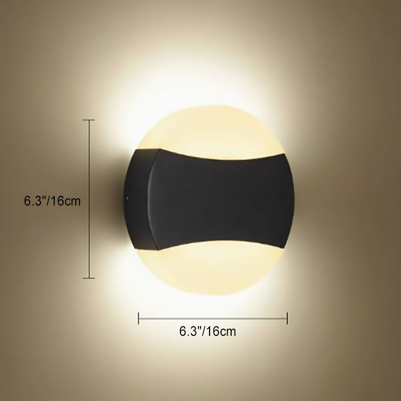 Lámpara de Aplique de Pared LED de Acrílico y Aluminio Moderno Minimalista Triángulo Semicírculo Redondo para Patio Exterior 
