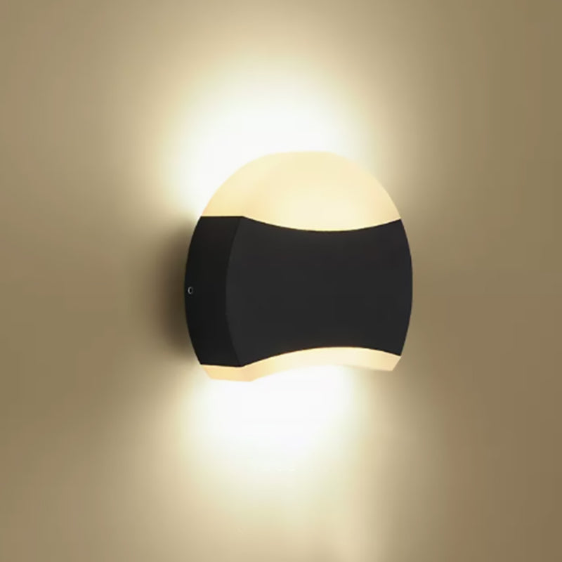 Lámpara de Aplique de Pared LED de Acrílico y Aluminio Moderno Minimalista Triángulo Semicírculo Redondo para Patio Exterior 