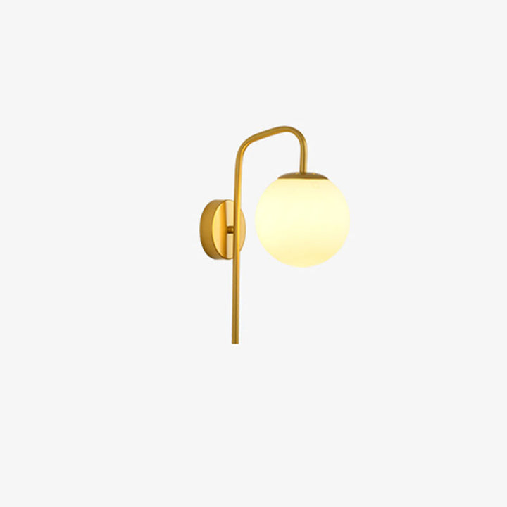 Moderne minimalistische Magie Bohne Biegung Runde Glas Eisen 1-Licht Wandleuchte Lampe für Wohnzimmer 